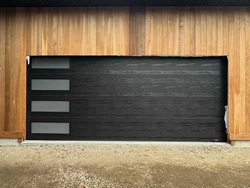 16' X 7', Acadia 138 Left Side Harmony Frosted Windows, Black