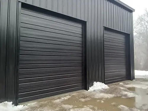 Garaga, 12' x 12'2", S-24 deep grooves, Black