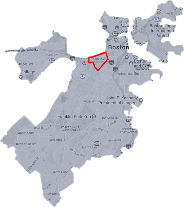 Map of Back Bay