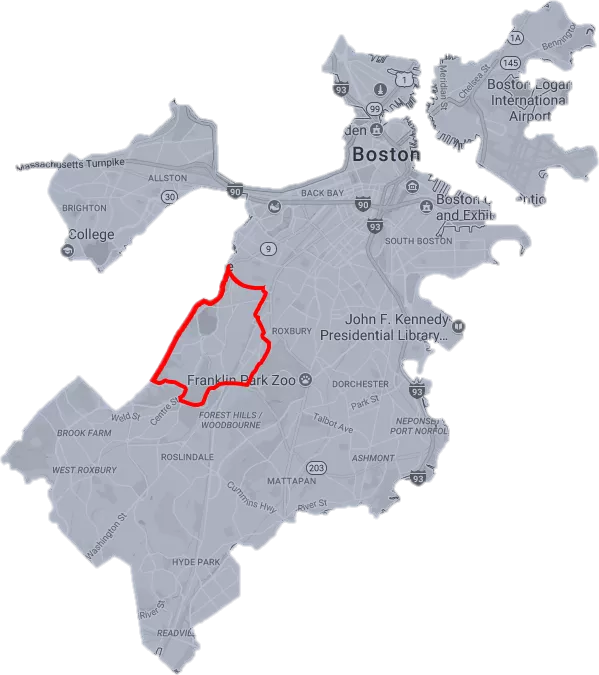 Map of Jamaica Plain